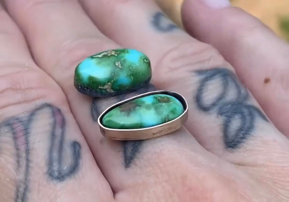 Custom sonoran turquoise ring
